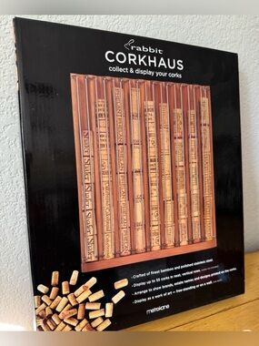 NWT Rabbit Corkhaus Bamboo Wine Cork Display